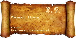 Manesz Ilona névjegykártya