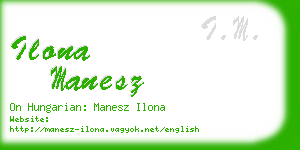 ilona manesz business card